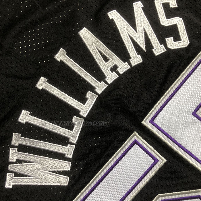 Camiseta Sacramento Kings Jason Williams NO 55 Mitchell & Ness 1998-99 Negro